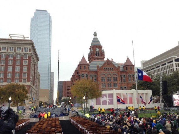 The official JFK 50th ceremony in Dealey Plaza, sponsored by the City of Dallas. 